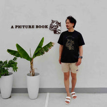 画像をギャラリービューアに読み込む, DRY(吸汗速乾)半袖<BR>図鑑TシャツBLACK<BR>IRIOMOTE CAT