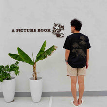 画像をギャラリービューアに読み込む, DRY(吸汗速乾)半袖<BR>図鑑TシャツBLACK<BR>IRIOMOTE CAT