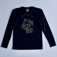 画像をギャラリービューアに読み込む, DRY(吸汗速乾)<BR>長袖図鑑TシャツBLACK<BR>IRIOMOTE CAT
