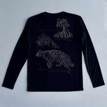 画像をギャラリービューアに読み込む, DRY(吸汗速乾)<BR>長袖図鑑TシャツBLACK<BR>IRIOMOTE CAT