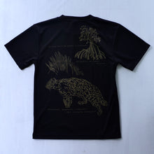 画像をギャラリービューアに読み込む, DRY(吸汗速乾)半袖<BR>図鑑TシャツBLACK<BR>IRIOMOTE CAT