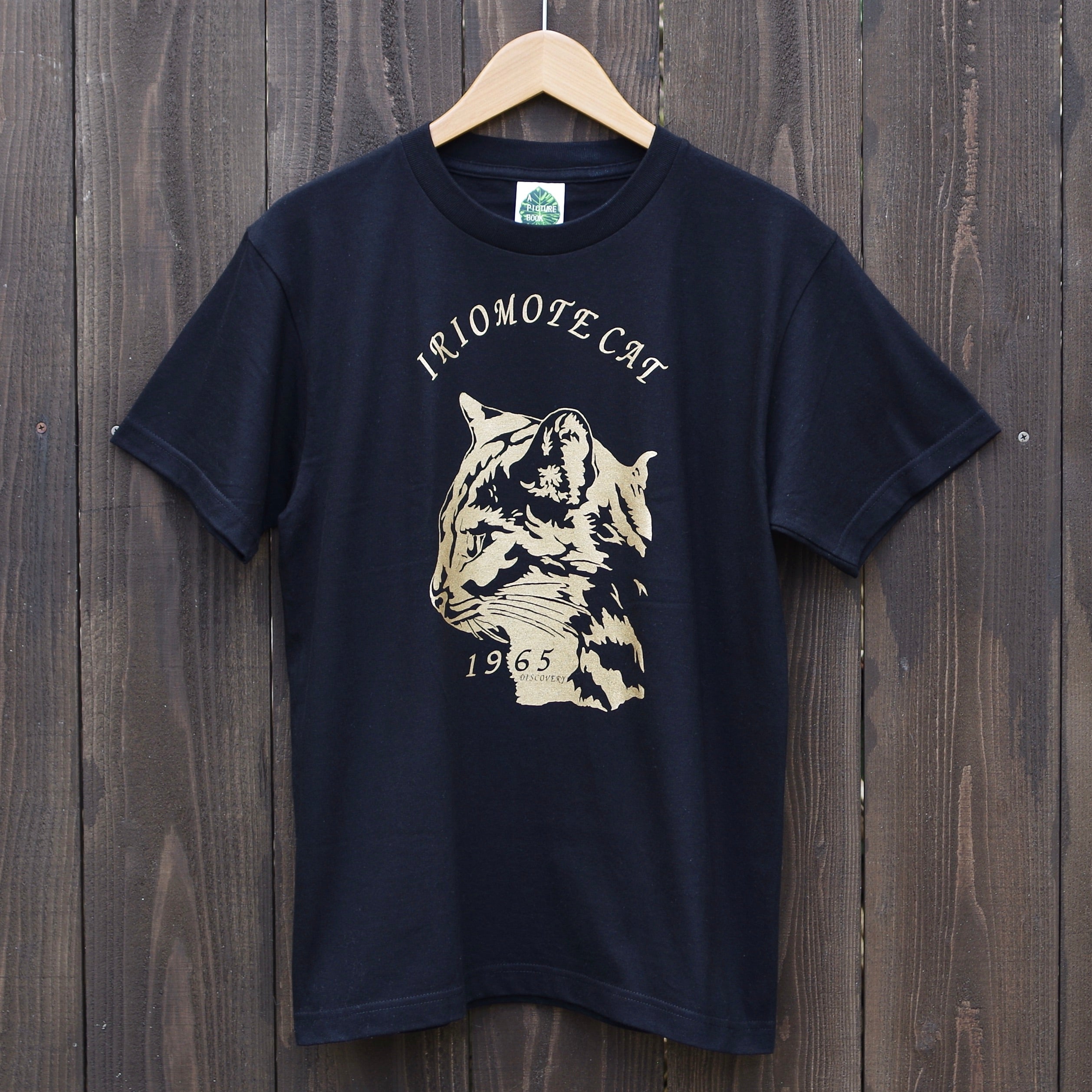 図鑑Tシャツ, BLACK, IRIOMOTE CAT