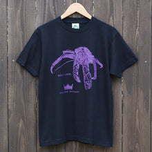 画像をギャラリービューアに読み込む, 図鑑Tシャツ<BR>BLACK<BR>ヤシガニ