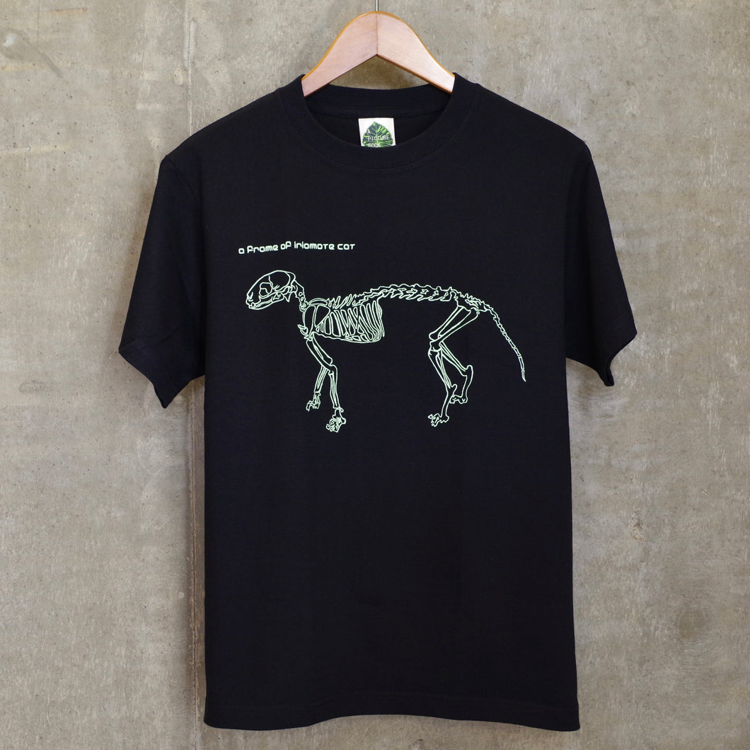図鑑Tシャツ<BR>BLACK<BR>イリオモテヤマネコ骨格
