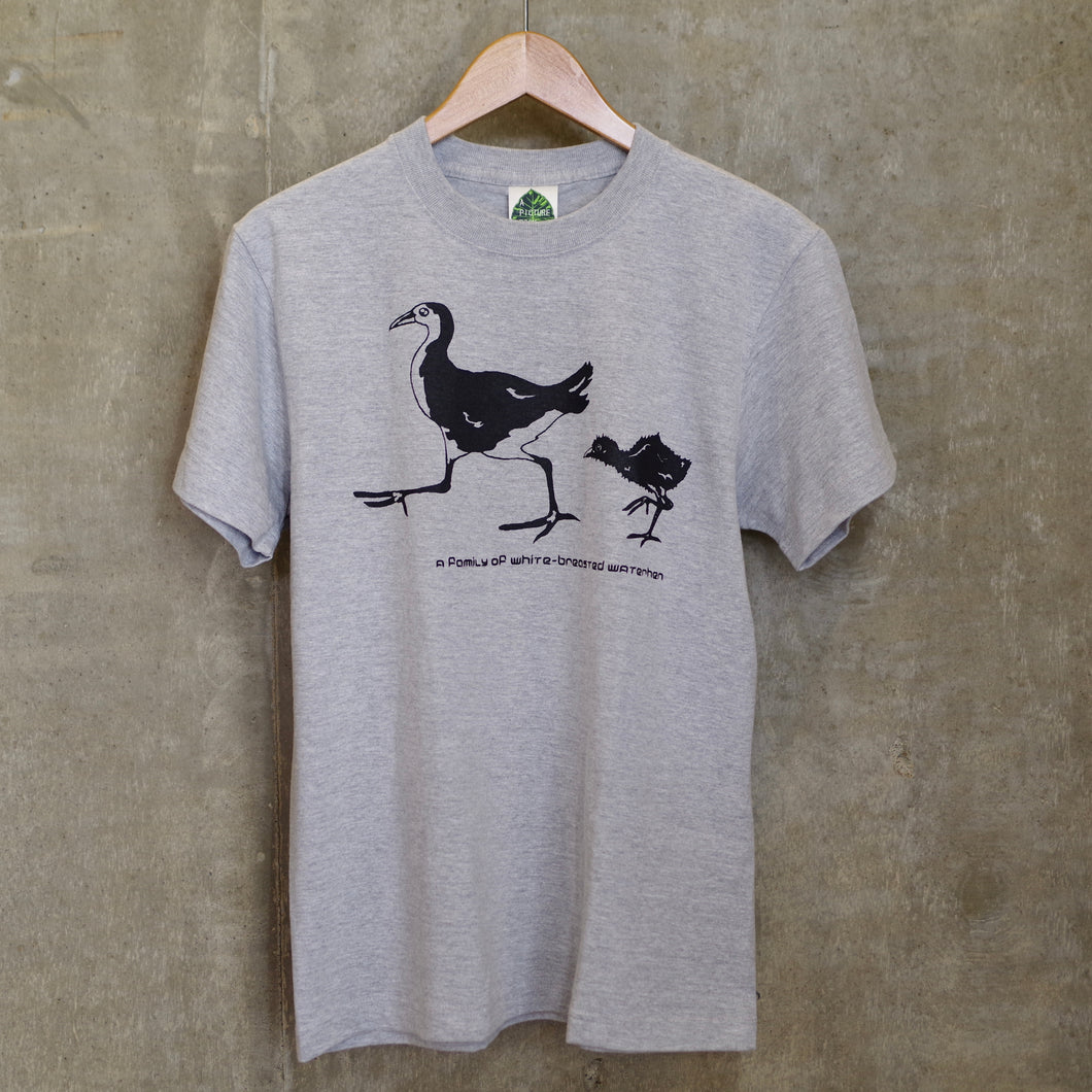 図鑑Tシャツ<BR>GRAY<BR>シロハラクイナ